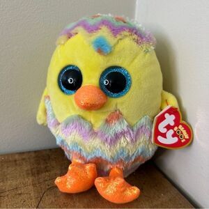 Ty TySilk Corwin 6" Baby Chick Easter Egg Beanie Baby Beanie Boos Pastel Plush